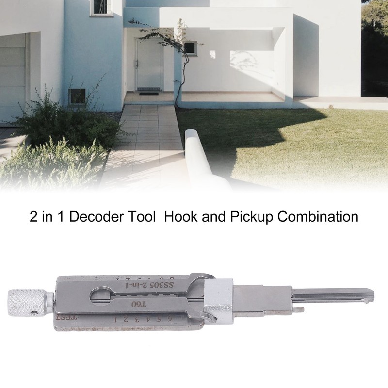 2 in 1 Decoder Tool Hook and Pickup Set Stainless