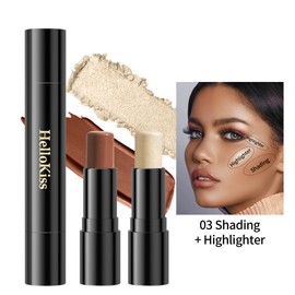 Highlighter and Contour Stick, Nose Highlighting and Shaping Pencil, Highlighting and Contour Pen (Shadow + cream white, 47g+47g)