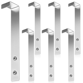 Zonon 6 Pcs Speed Rail Hanger Straps with Screws and Nut Stainless Steel Installation Without Drilling Bottle Holder for The Bar Counter Sink Shelf