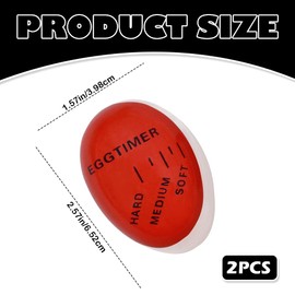 2PCS Color Changing Egg Timers for Boiling ，Heat Sensitive Soft, Medium, Hard Boil Indicators，Heat Sensitive Indicators for Perfectly Boiled Eggs