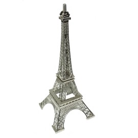 Allgala 6" Eiffel Tower Statue Decor Alloy Metal, Silver