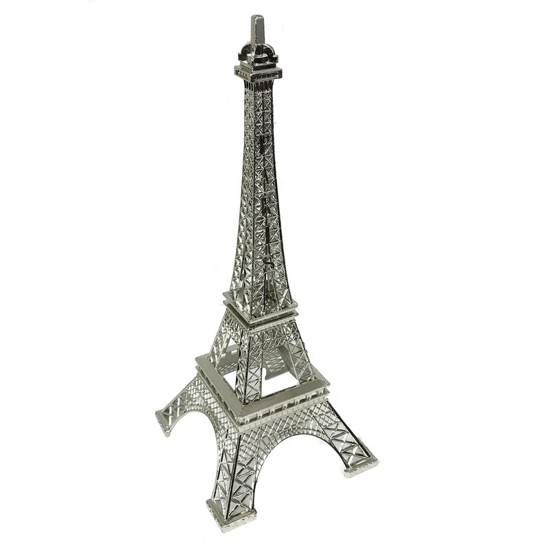 Allgala 6" Eiffel Tower Statue Decor Alloy Metal, Silver