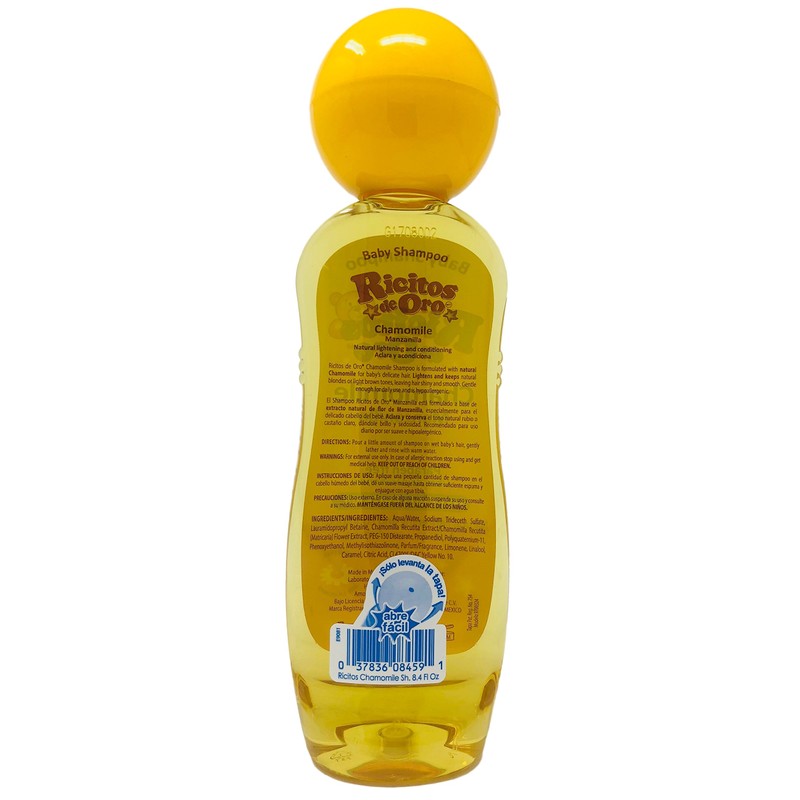 Ricitos de Oro Chamomile Baby Shampoo, Hypoallergenic Tear Free Baby