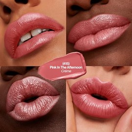 Revlon Super Lustrous - Lápiz labial de fórmula cremosa para labios suaves y de aspecto más lleno, sensación hidratada, 415 Rosa en la tarde, 0.15 oz 