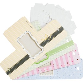 folia 48403 Pastry Gift Box Set Mini 4 Boxes 10 x 10 x 10 cm Assorted Food-Grade Cardboard Boxes with Window and Insert, Ideal for Gifting Muffins and Cupcakes