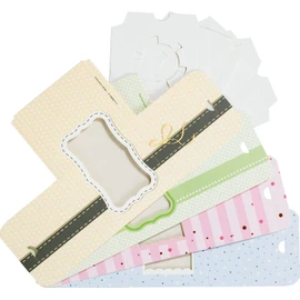 folia 48403 Pastry Gift Box Set Mini 4 Boxes 10 x 10 x 10 cm Assorted Food-Grade Cardboard Boxes with Window and Insert, Ideal for Gifting Muffins and Cupcakes
