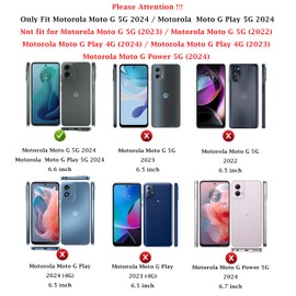 PUSHIMEI Case for Moto G 5G 2024 / Moto G Play 5G 2024 with Slide Camera Cover, HD Screen Protector, Military Grade Drop Tested, Magnetic Ring Holder Kickstand, Red