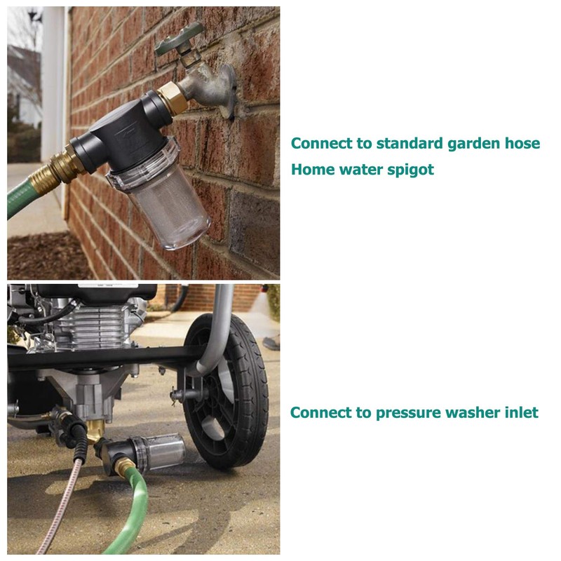 CREEXEON Garden Hose Filter for Pressure Washer Inlet Water, Inline
