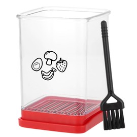 Anseom 1 Stück Obstschneider, Strawberry Cup Slicer Apfelschneider Eierschneider Tassenschneider mit Pinsel Reinigen, Schnellschneider Mit Druckplatte Küchen Gadgets für schneiden Obst Gemüse