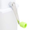 Relaxdays, White-Green Manual Ice Crusher, with Hand Crank, Bar Accessories,
