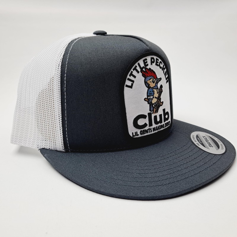 Little Pecker Club Flat Bill Trucker Mesh Snapback Cap Hat