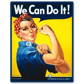 AK Wall Art We Can Do It! Rosie The Riveter WWII Vinyl Sticker - Car Phone Helmet - Select Size