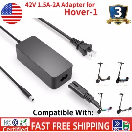 for Hover-1 42V 1.5A-2A Adapter for Hover-1 Jive, Journey, Formula, Escape Electric Scooter