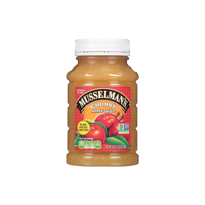 Musselman's Chunky Apple Sauce Plastic Jars, 24 Ounce
