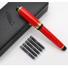 xixixiaozhu Metal Big Fountain Pen Set Medium Nib 0.7mm, Includes