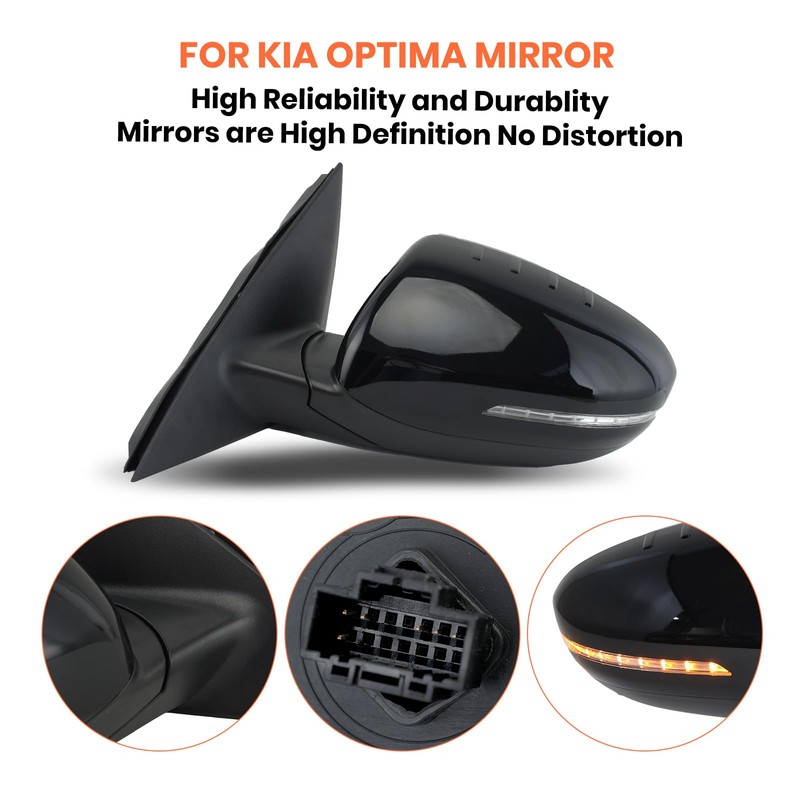 Left Driver Mirror Compatible with 2014 2015 Kia Optima Mirrors