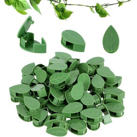 60 Pcs Plant Climbing Wall Fixture Clips,Leaf Shaped Holder,Leaf Fixer Invisible,Self-Adhesive Hook Plant Vine Traction Clips,Plant Wall Clips for Indoor Outdoor Decoration,Easy Installation