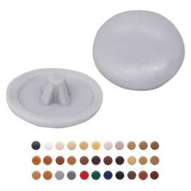 (Pack of 50 pcs) Pozi Screw Cover Caps 12 mm Diameter, Pozidriv Head Clip On Plastic Covers, Furniture Decorative Cap (50, Grey S24)