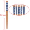 Antner 5 Pairs Natural Bamboo Chopsticks Reusable Classic Japanese Style