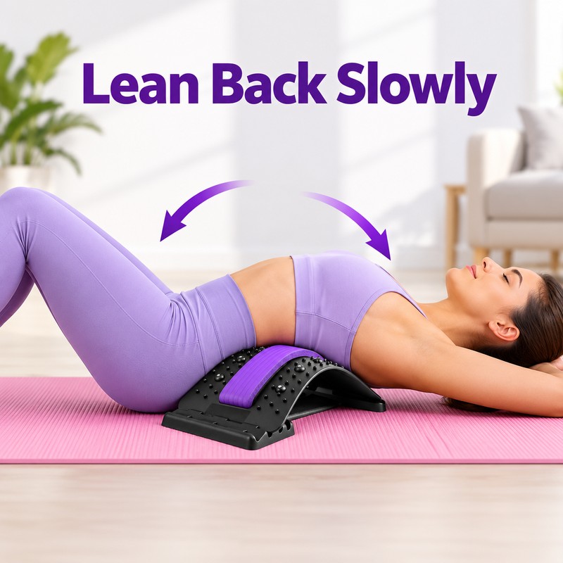 4-Level Back Stretcher Lumbar Support Board – Adjustable Arch Stretching