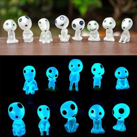 beyourchoi Aquarium Objects, Aquarium Objects, Aquarium Objects, Set of 10, Blue-Ray Miniature Furniture, Resin Decoration, Resin Luminous Tree, Elf Movie Character, Cute Doll Collection Gift,