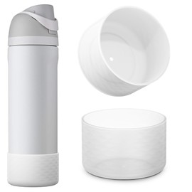 yoelike 2 PCS Silicone Water Bottle Boot for Owala, Anti-Slip Protective Sleeve for FreeSip/Twist/Flip, Watter Bottle Accessories, Bottom Bumper Cover, Dishwasher Safe, BPA Free (Wave)