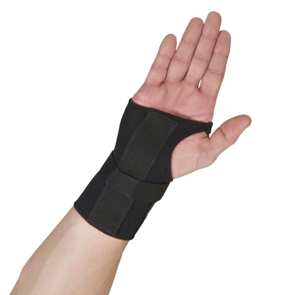Swede-O 84168 Thermoskin Carpal Tunnel Base Wrist Support with Dorsal Stay, Left, Medium, Black