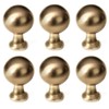 French Furniture Fittings Set of 6 Matt Brushed Brass Kitchen