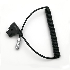 Topcine D-Tap to BMPCC 4K/6K Coiled Power Cable Compatible for Blackmagic Pocket Cinema Camera 4K/6K Gold Mount V Mount Battery Weipu 2 Pin Female to P Tap