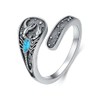 HUKKUN Scorpion Ring Sterling Silver Scorpion Spoon Ring Animal Jewelry