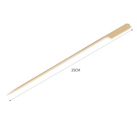 HTB Round Hard Sterile Bamboo Skewers, Barbecue Skewers, 38 Skewers, Grilled Skewers, Home Parties, Cookware, Kitchen Tools, Commercial Use, 9.8 inches (25 cm), For Easy Rotation, Eco Material,