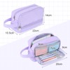 Alyvisun Large Capacity Pencil Case with 3 Compartments for Boys
