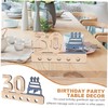 STOBOK Unique Wooden Guestbook Sign Birthday Decor Number Sign Desk