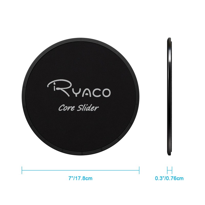 RYACO Core Exercise Sliders - Dual Sided Gliding Discs With