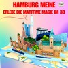 Liebessa - Hamburg 3D Pop Up Card, Handmade from High-Quality