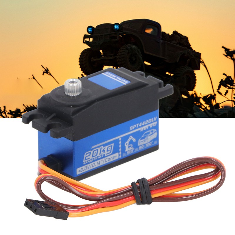 20KG RC Digital Servo with Arm Blue Metal Gear Accurate