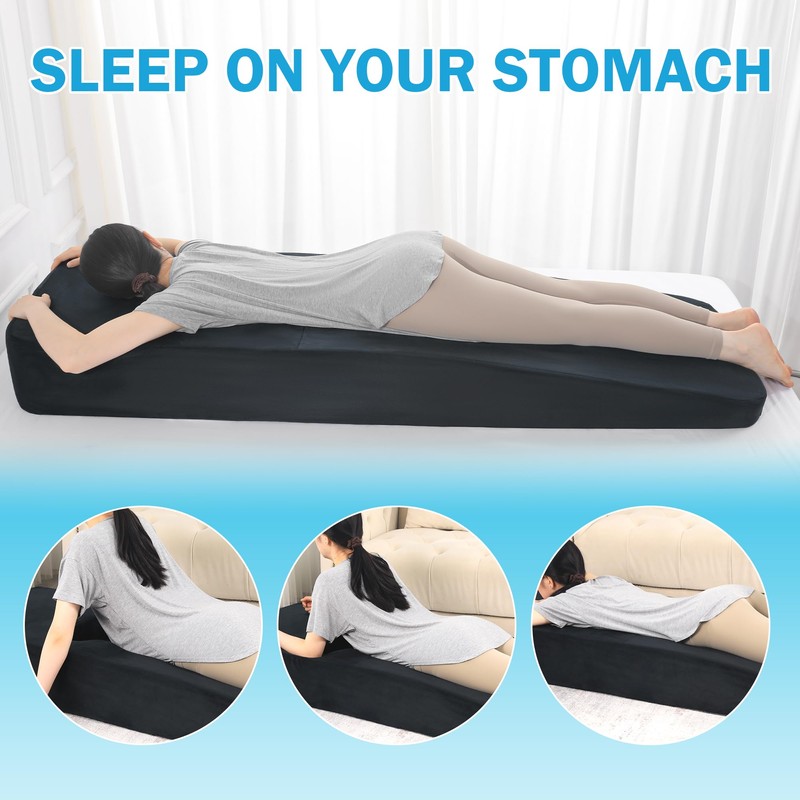 ROYALAY Pregnancy Pillow for Stomach Sleepers with Hole, 70in Full