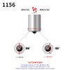 YM E-Bright Blue 1156 BA15S Led Bulb,1141 1073 7506 Base