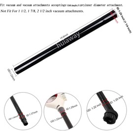 Huiaway 3 Pcs 1.25inch 32mm Vacuum Extension Wand 1 1/4" Plastic Wand Pipe for Vacuum Cleaner Replacement Tubes Extend to 14.6 inch Long