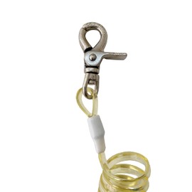 LLB Sports Coil Cord with Carabiner L Length 8.7 inches (22 cm), Clear 1101