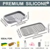 Silicone Sink Drain Tray for Kitchen & Bathroom – Draining