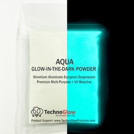 Aqua Glow in The Dark Powder Pigment - Brightest Course Glow Sand 150 Microns (0.5 Ounce (14g))