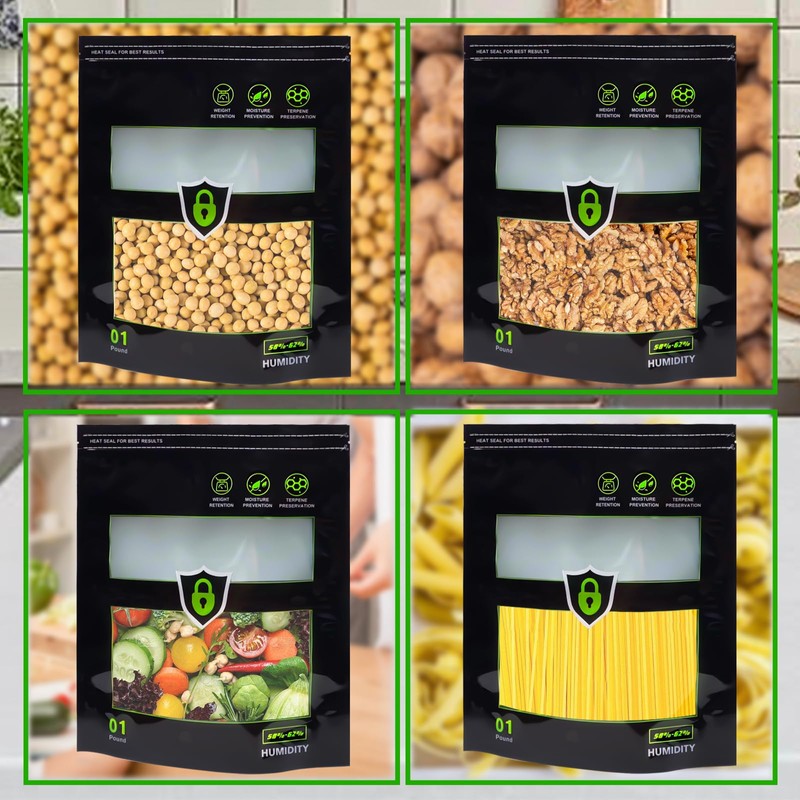 Samvitral 5 Pcs 1LB Storage Terp Bags 58%-62% RH 2-Way