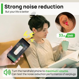 Ear Plugs for Sleeping Noise Cancelling,Reusable Earplugs for Sleeping, Concert, Snoring, Travel, Comfortable Type,33dB NRR 8 Pairs 2 Colors2