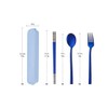 Travel Utensils, 18/8 Stainless Steel 4pcs Cutlery Set Portable Camp