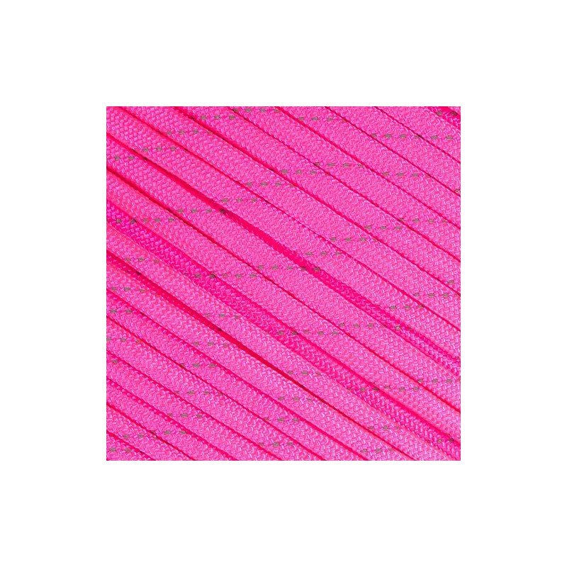 West Coast Paracord Solid Neon 550 Paracord (Reflective Neon Pink,