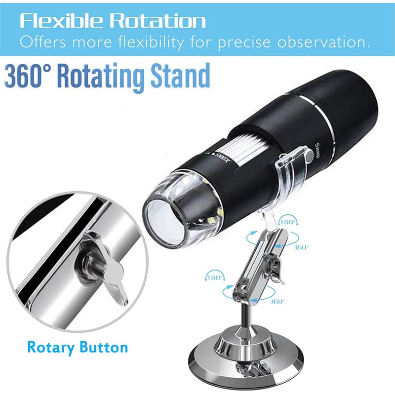 USB Digital Microscope - XRR Handheld 50-1000x WiFi Microscope, Magnification