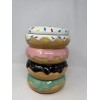 ELEMENTS NEW Large Ceramic Stacked DONUT COOKIE JAR Sprinkles Decor
