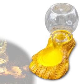 Reptile Water Container Pet Water Supply Automatic Water Supply Turtle Lizard Bait Bowl Amphibian Water Dish Dish (Yellow)