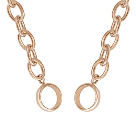 Quiges Women's Anchor Chain Stainless Steel without Connection Ring Opening and Pendant, Stainless Steel